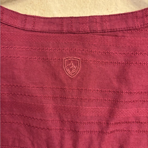 Kuhl Women's Burgundy Button-Front Top size large never worn nwot - Picture 3 of 7